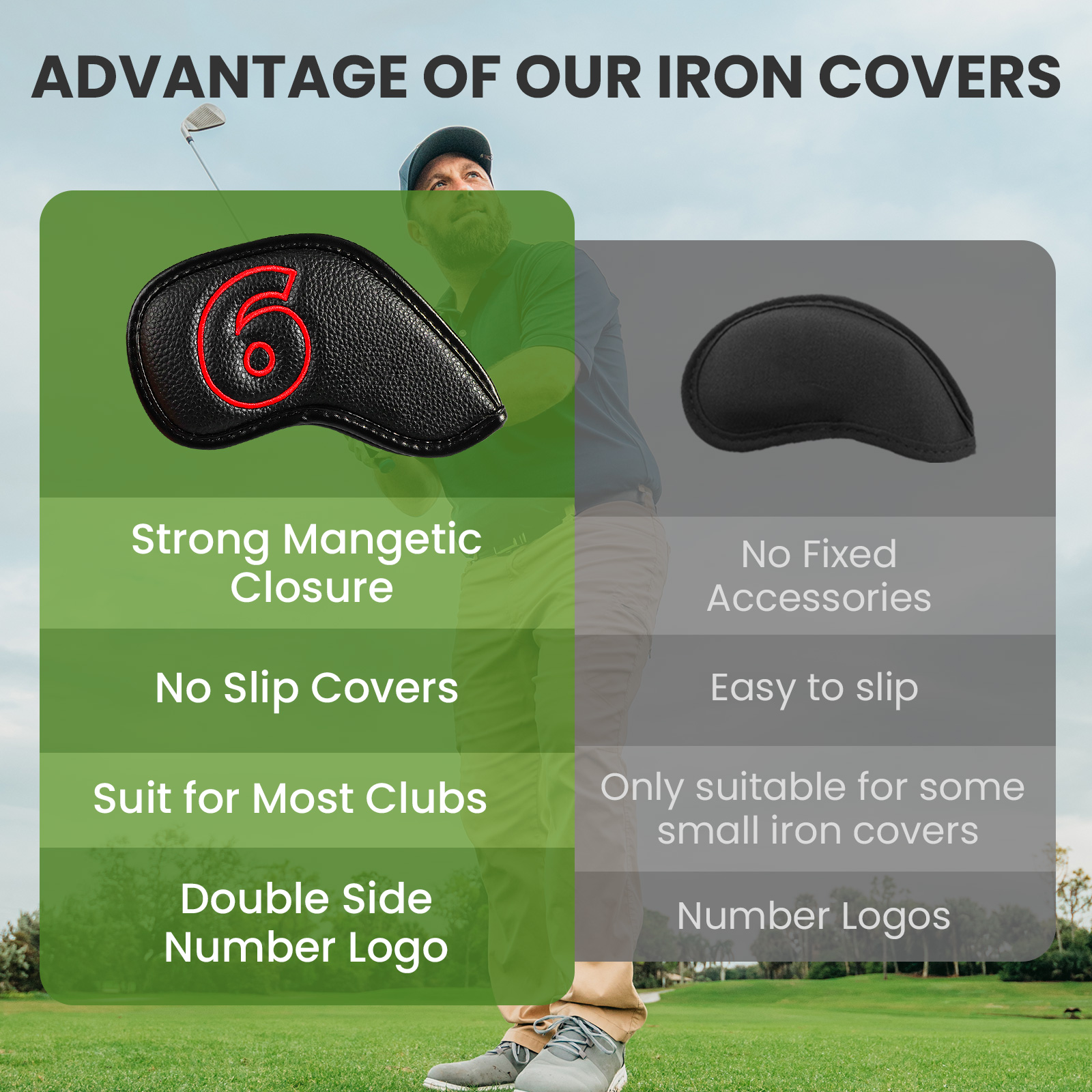 Golf Iron Covers Set Strong Ma - Golf Equipment Kit 리뷰 및 가격